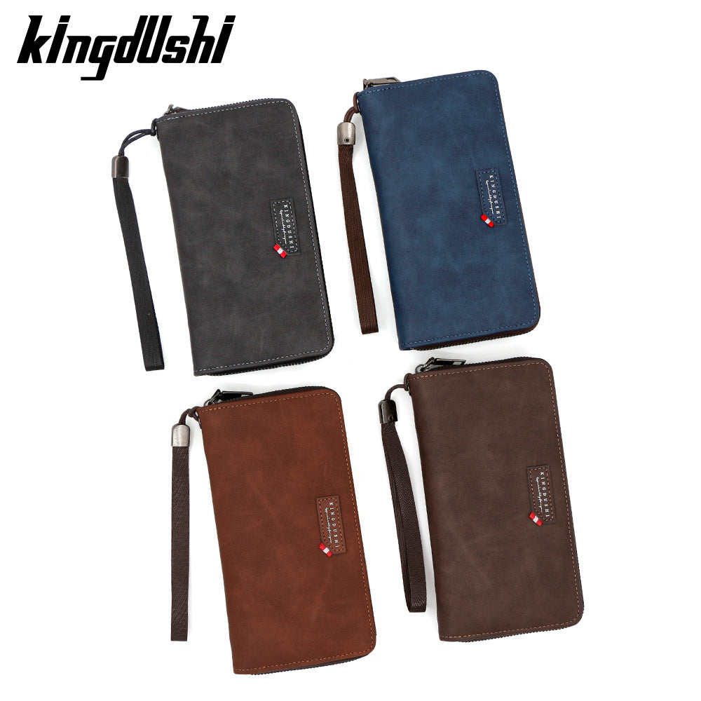 Men's Korean Fashion Long Zipper Chain Mobile Bags
