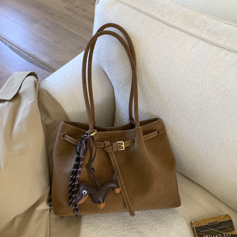 Retro Portable Underarm Winter Fashion Commute Large Women's Shoulder Bag