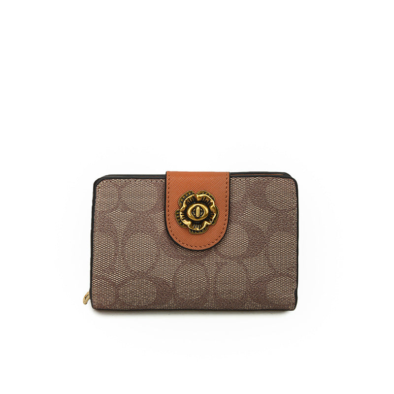 Women's Classic Retro Zipper Short Simple Multifunctional Ladies Wallet