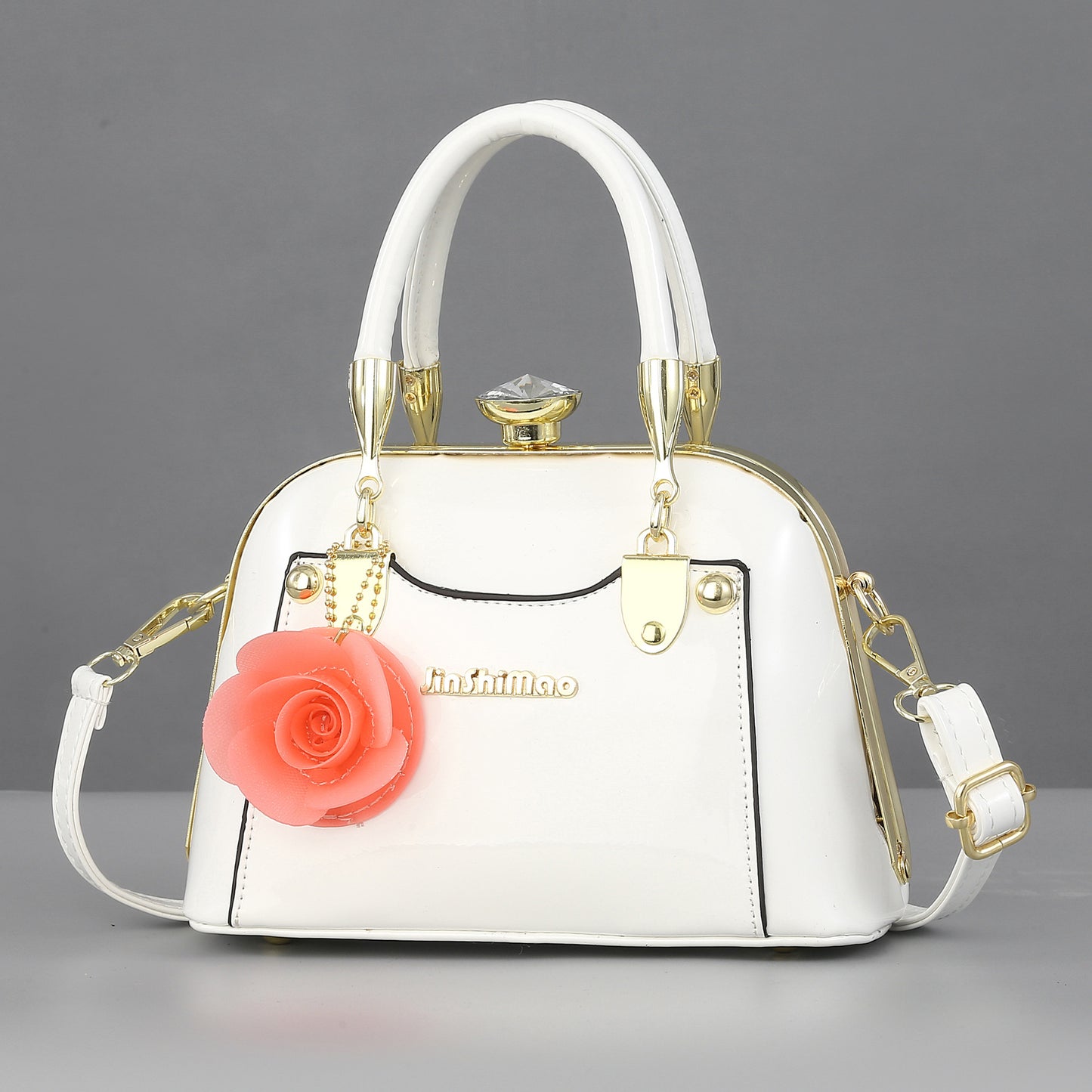 Textured Bright Leather Fashion Shell Dinner Handbags