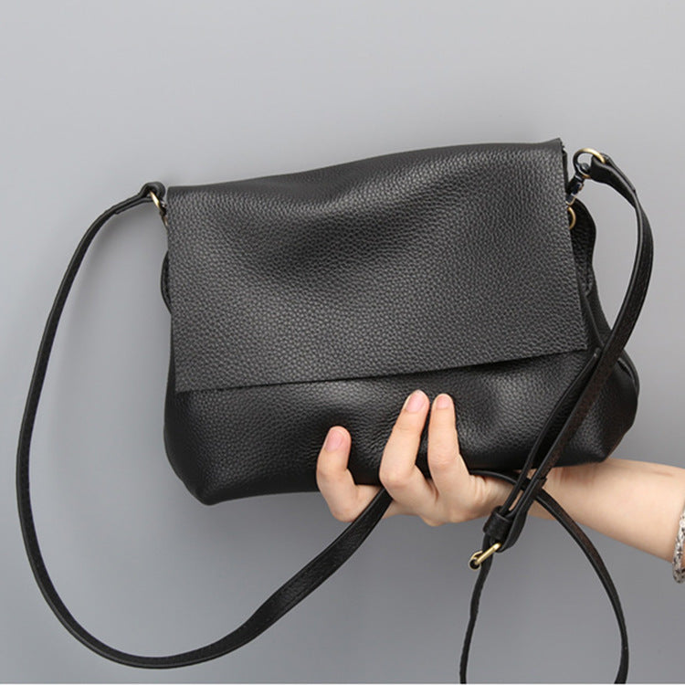 Women's Genuine Leather Simple Fashion Street Cowhide Shoulder Bags