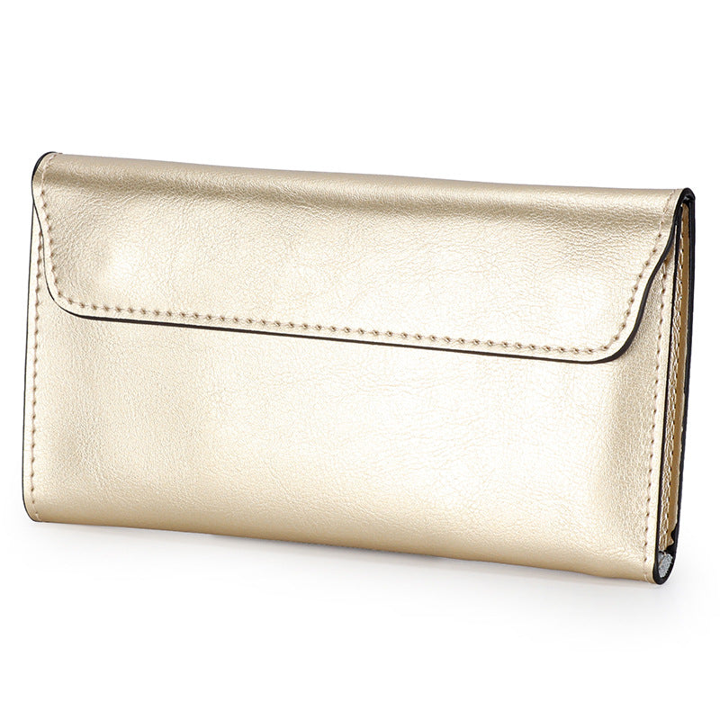 Women's Cowhide Large Capacity Fashion Simple Multifunctional Ladies Wallet