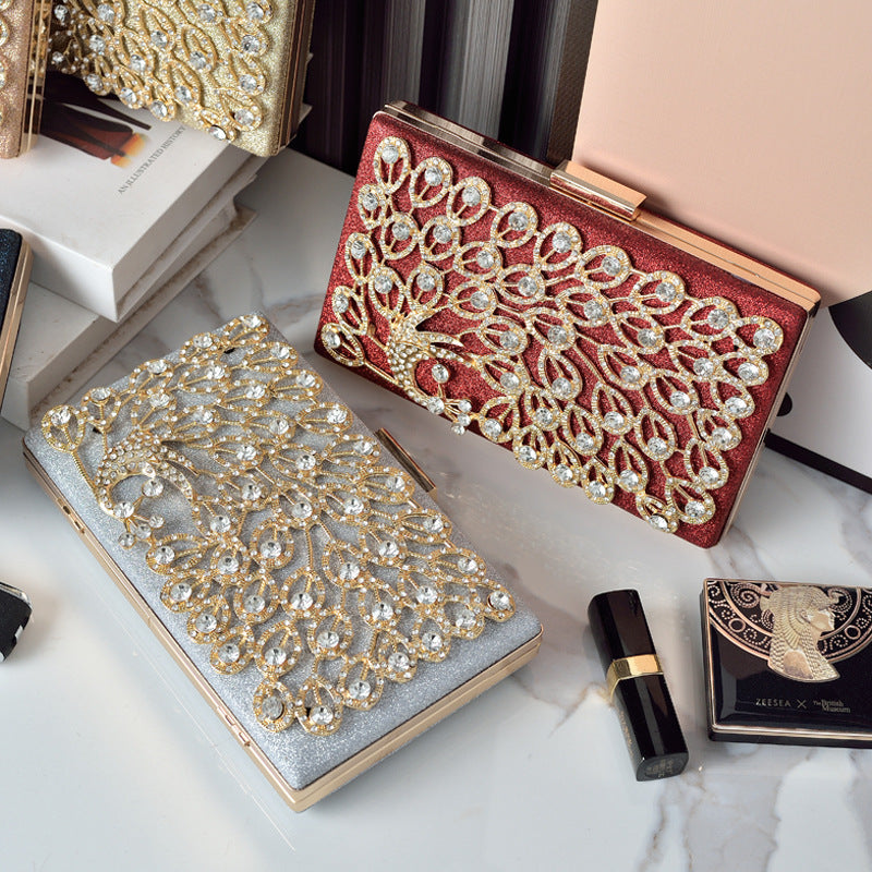 Women's High-grade Dinner Design Diamond Dress Hand-held Evening Bags