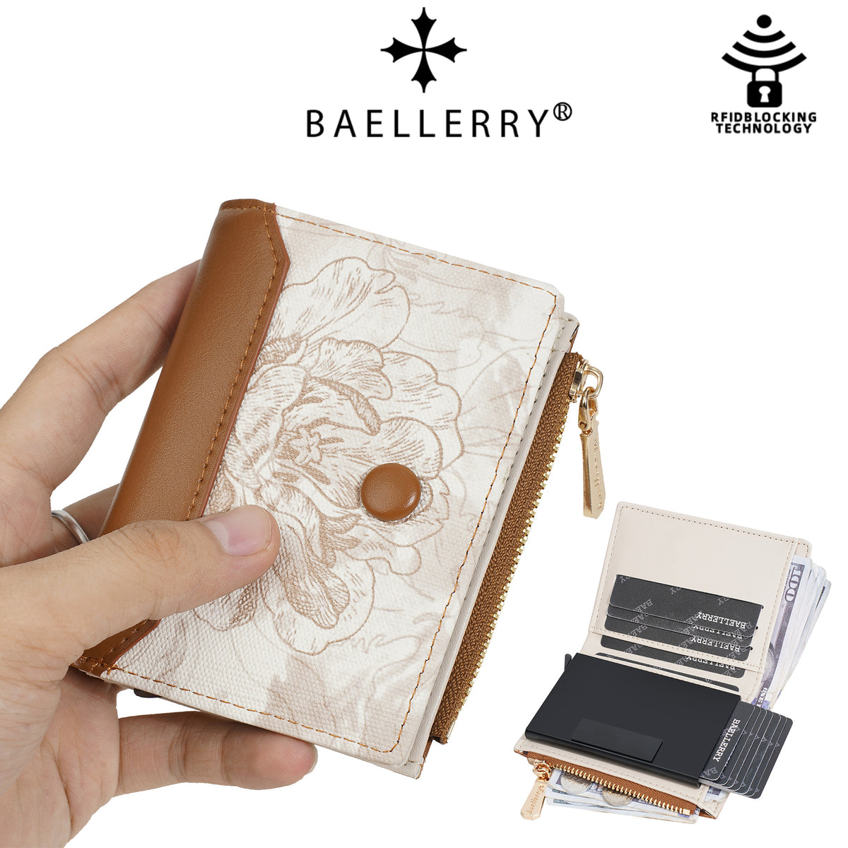 Women's Short High-grade One Multi Slots Printed Ladies Wallet