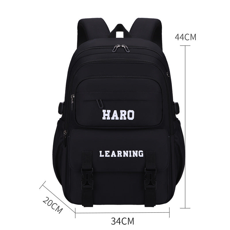 Large Capacity Portable Burden Alleviation Simple Elementary School Students' Schoolbags