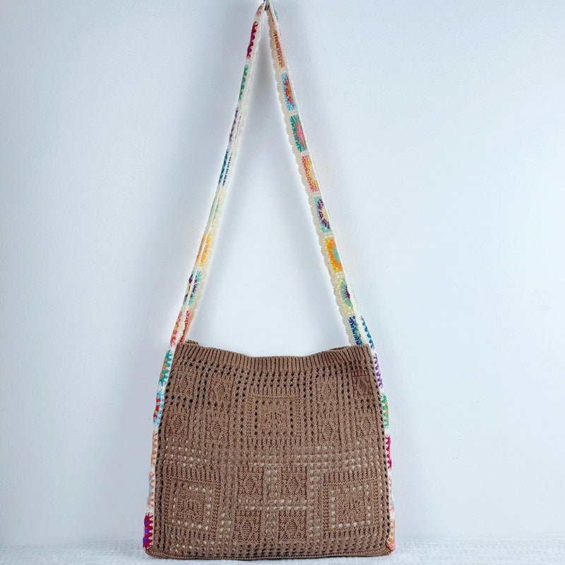 Women's Large Capacity Versatile Knitted Mori Style Women's Messenger Bag