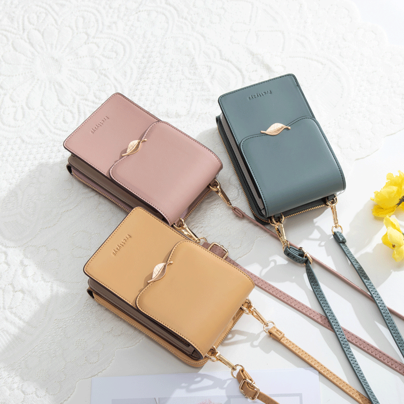 Screen Version Simple Solid Color Large Phone Bags