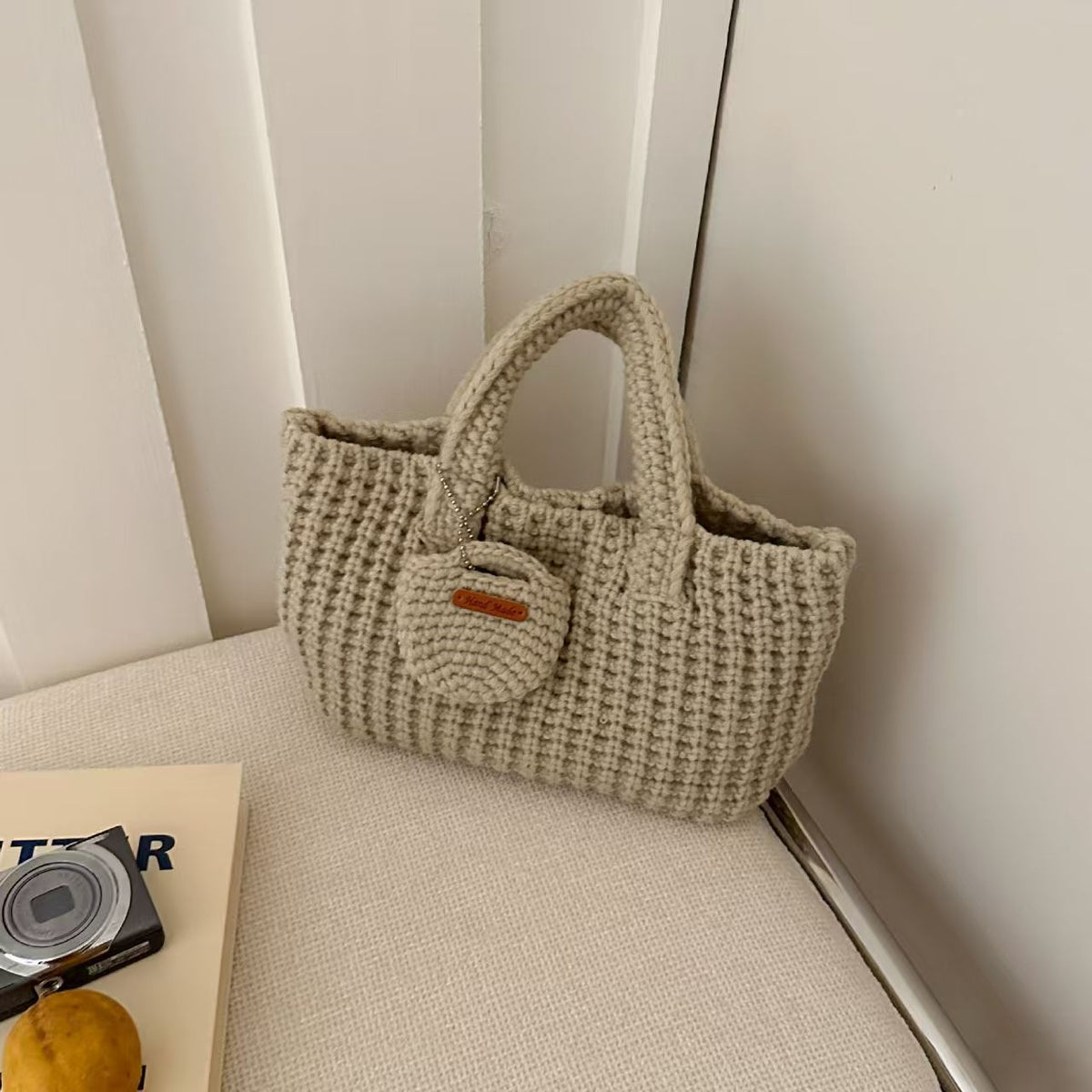 Women's Underarm Retro Handmade Cotton Braided Lightweight Handbags
