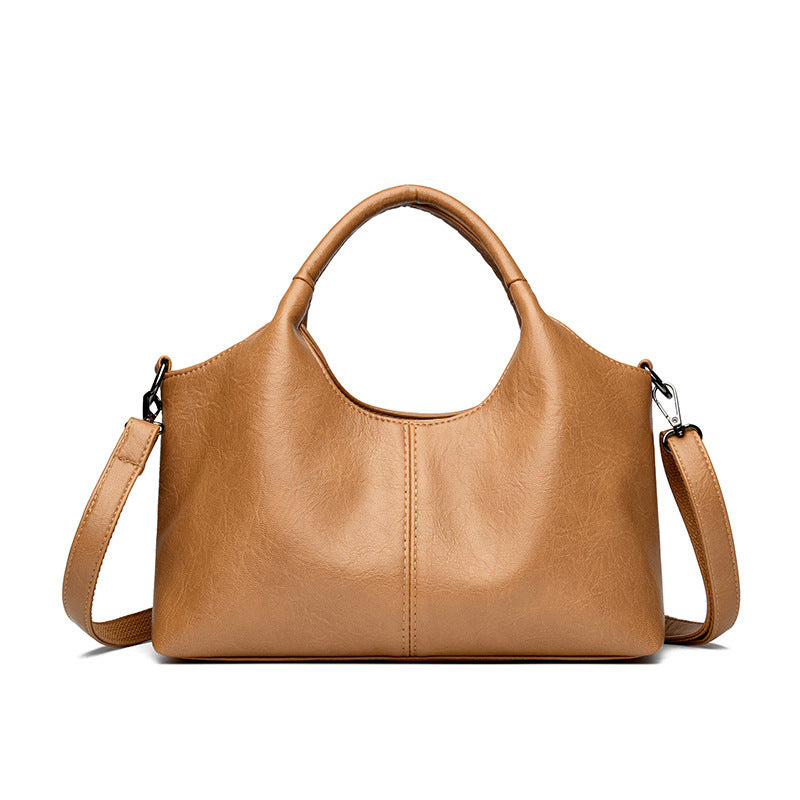 Women's Solid Color Sheepskin Vegetable Basket Niche Handbags