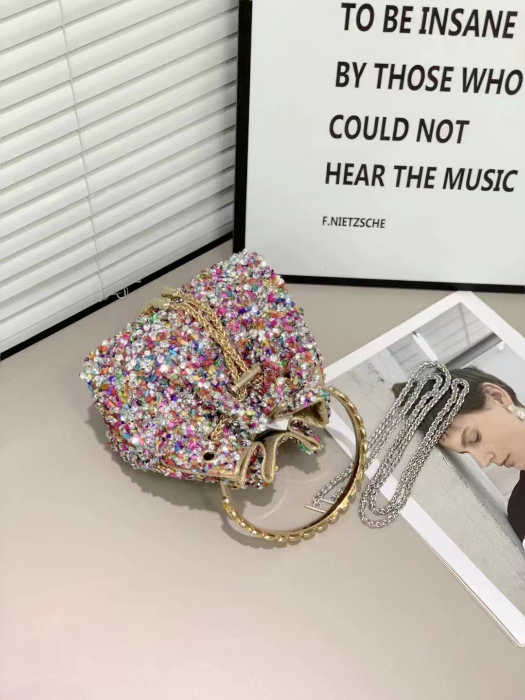 Women's Heron Live Streaming On Tassel Rhinestone Shoulder Bags