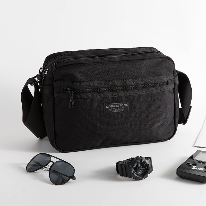 Men's Trendy Leisure Cargo Style Canvas Green Men's Shoulder Bags