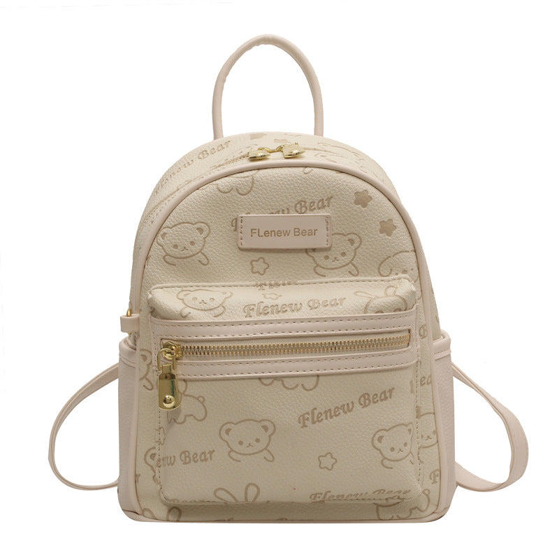 Women's Fashion Printing Bear Large Capacity Schoolgirl Backpacks