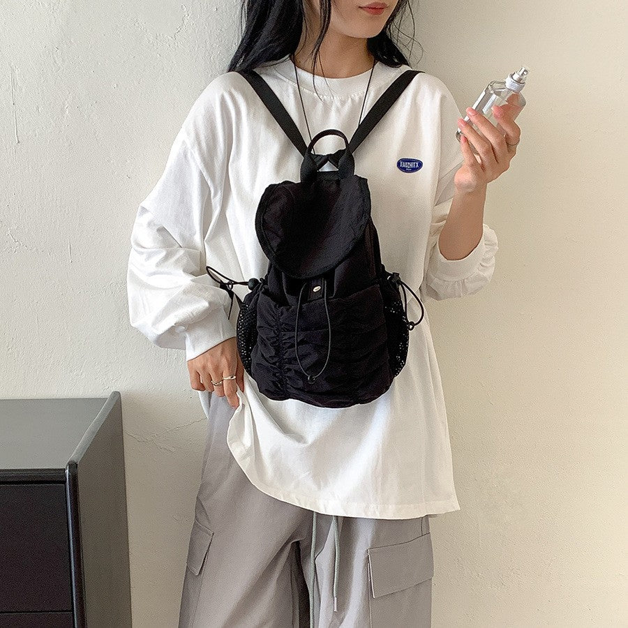 High-grade Flip Magnetic Snap Niche Pleated Backpacks