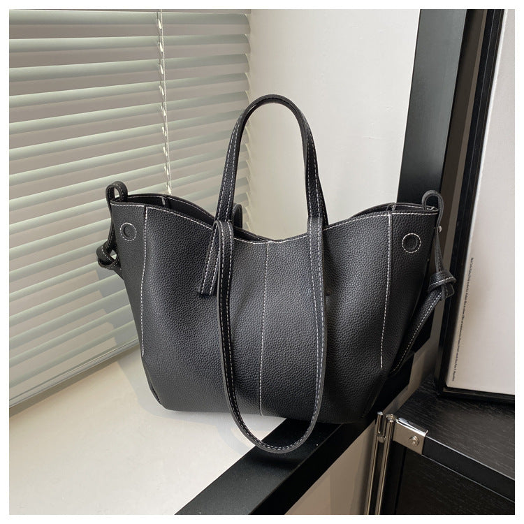 Women's Large Capacity Trendy Fashion Solid Color Korean Bags