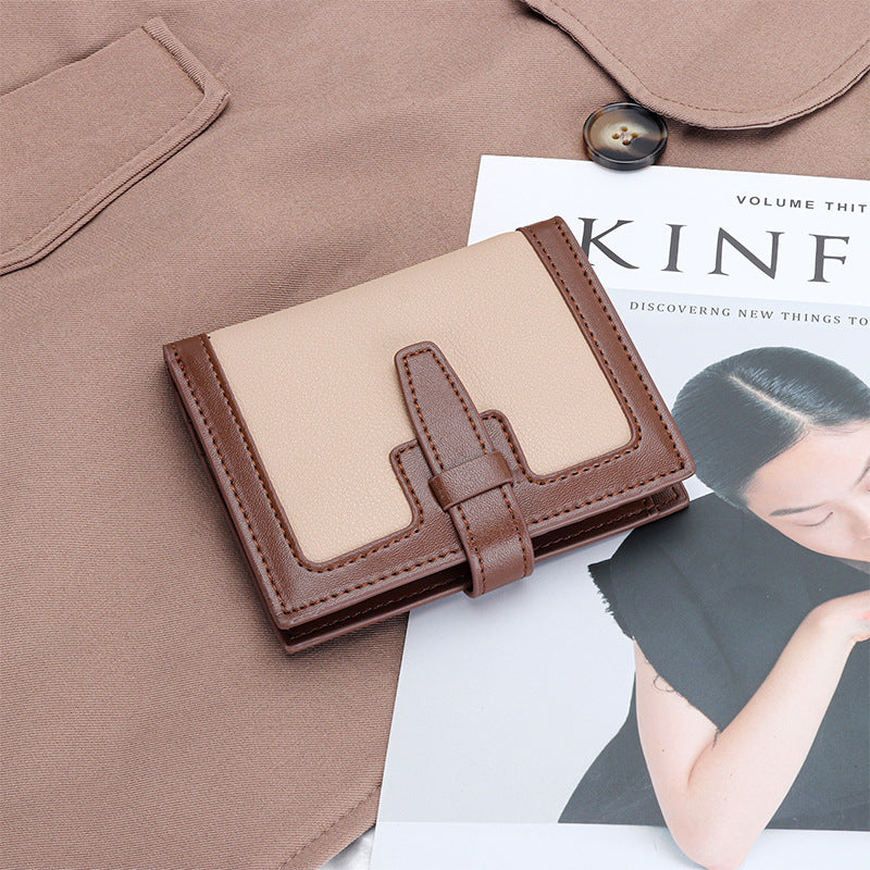 Women's Design Short Leather High High-quality Folded Ladies Wallets