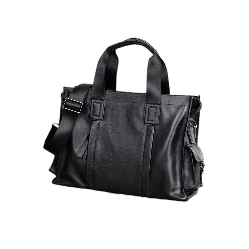 Men's Portable High Sense Horizontal Trip Soft Men's Handbags