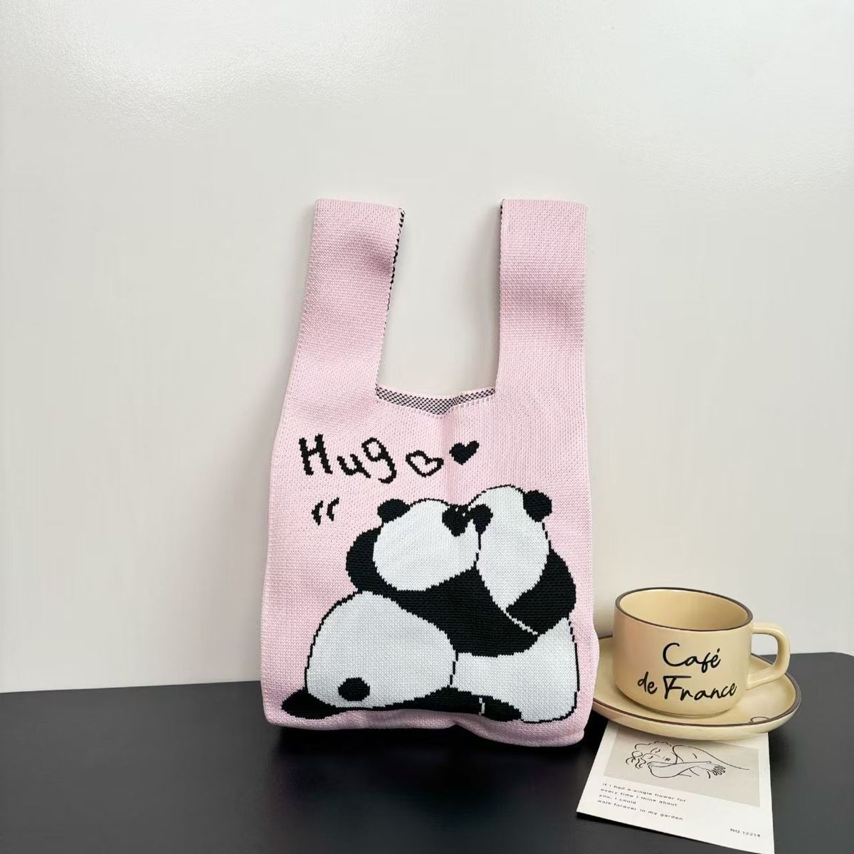 Women's Cute Panda Knitted Gift Niche High-grade Women's Handbag