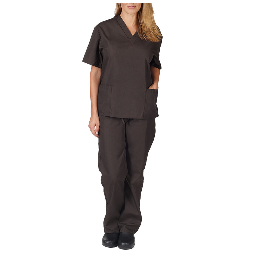 Women's Solid Color Pocket Nursing Work Uniforms Uniform