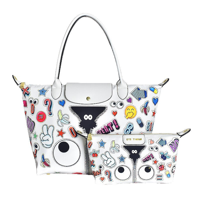 Women's Fashion Iti Printing Super Large Capacity Storage Bags
