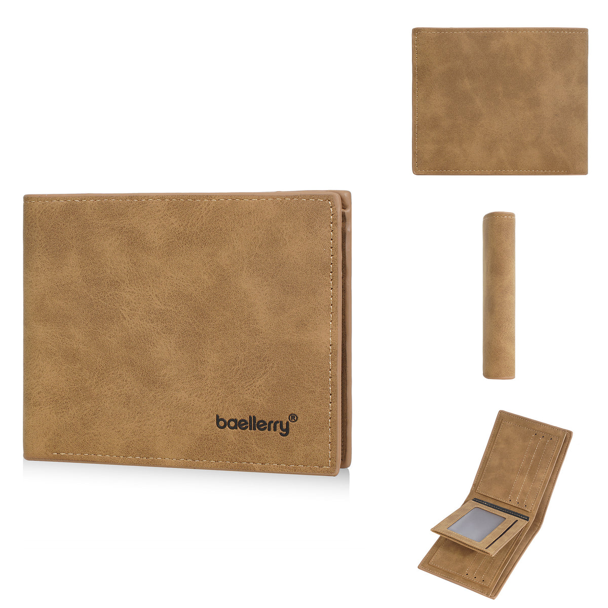 Men's Short Green Thin Multiple Slots Large Capacity Men's Wallet