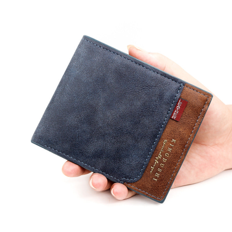 Men's Short Business Thin Frosted Large Capacity Zipper Men's Wallet