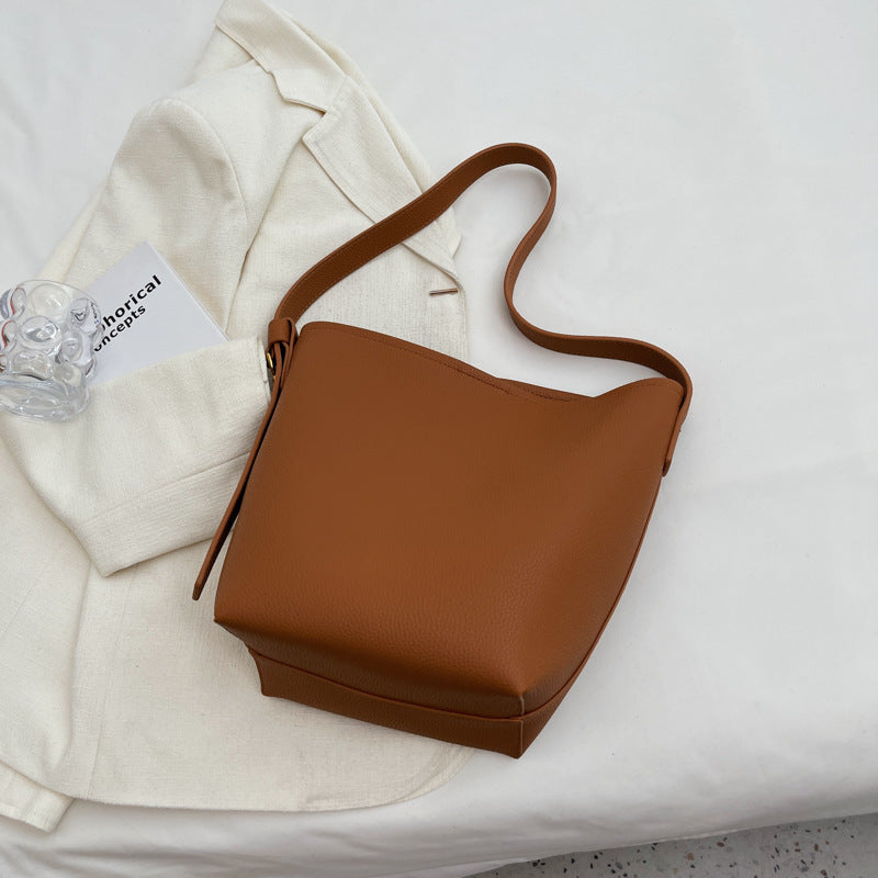 Women's Lady Vintage Lychee Pattern Big Fashionable Bags