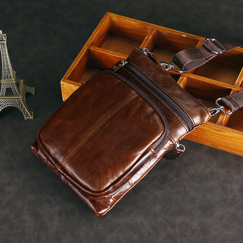 Men's Genuine Leather Business Retro Large Capacity Men's Messenger Bags