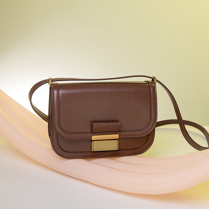Fashion Women's Niche Retro Simple Leather Bags
