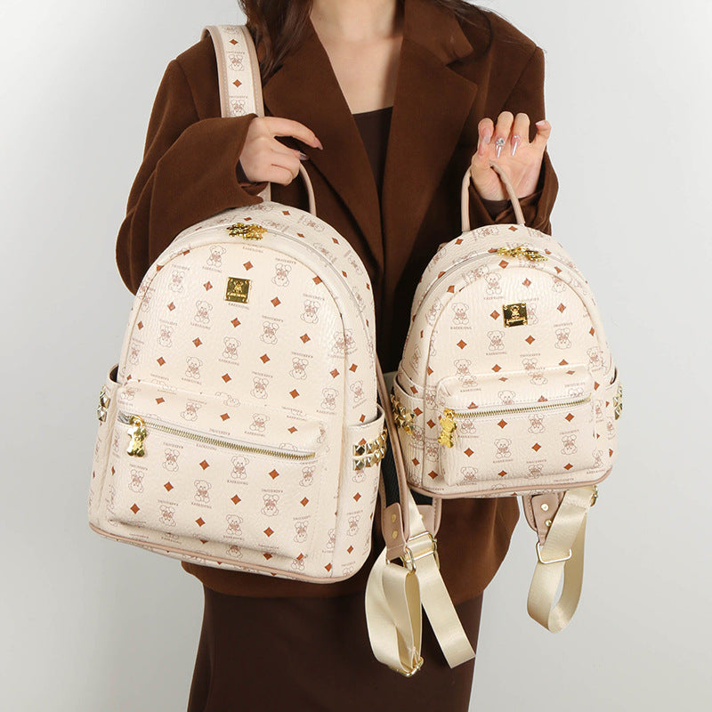 Women's Bear Fashion Printing Large Capacity For Backpacks