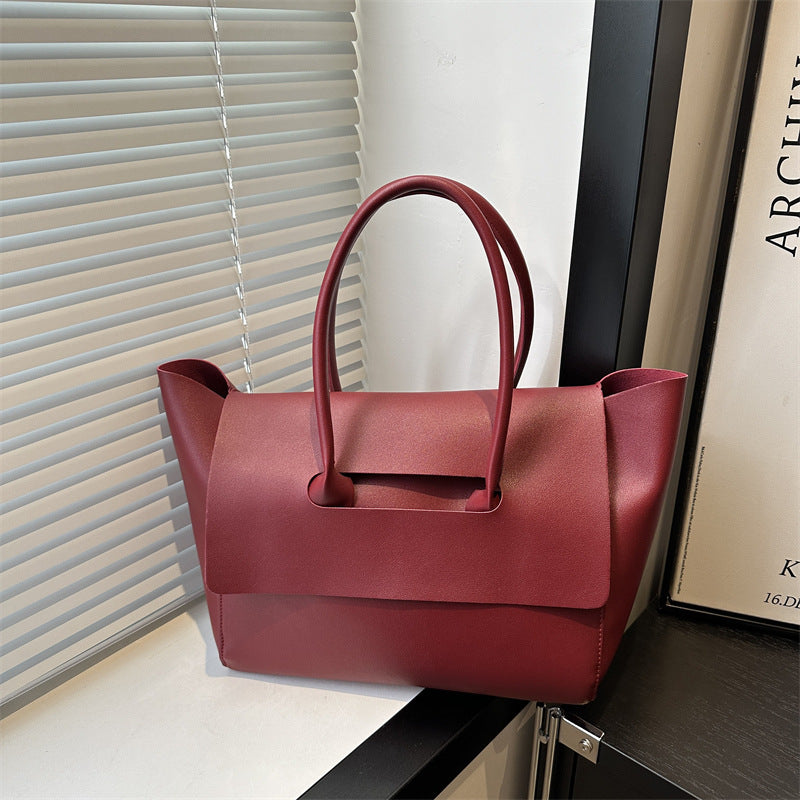 Women's Capacity Fashionable Stylish Pure Color Simple Handbags