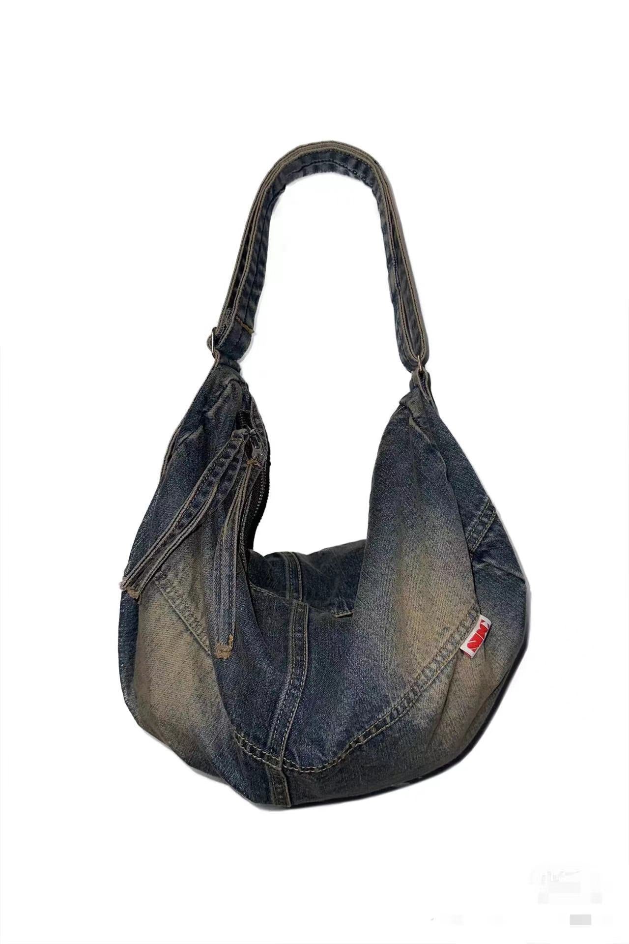 Women's Nier Distressed Jean Washed Cloth Sweet Cool Crossbody Bags