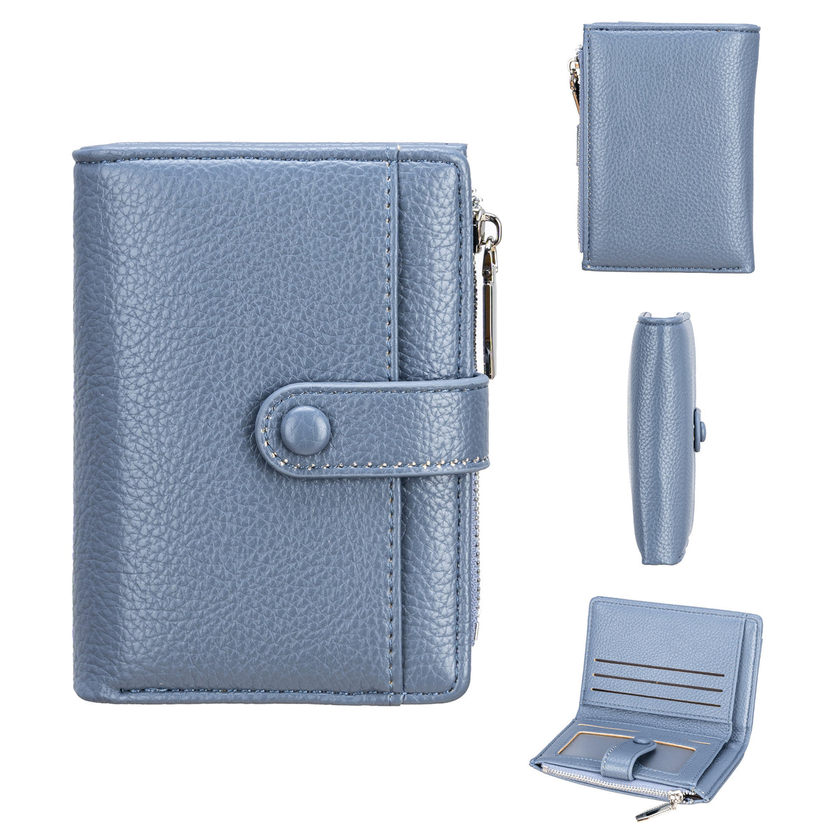 Women's Short Multiple Slots Solid Color Fashion High-grade Ladies Wallet