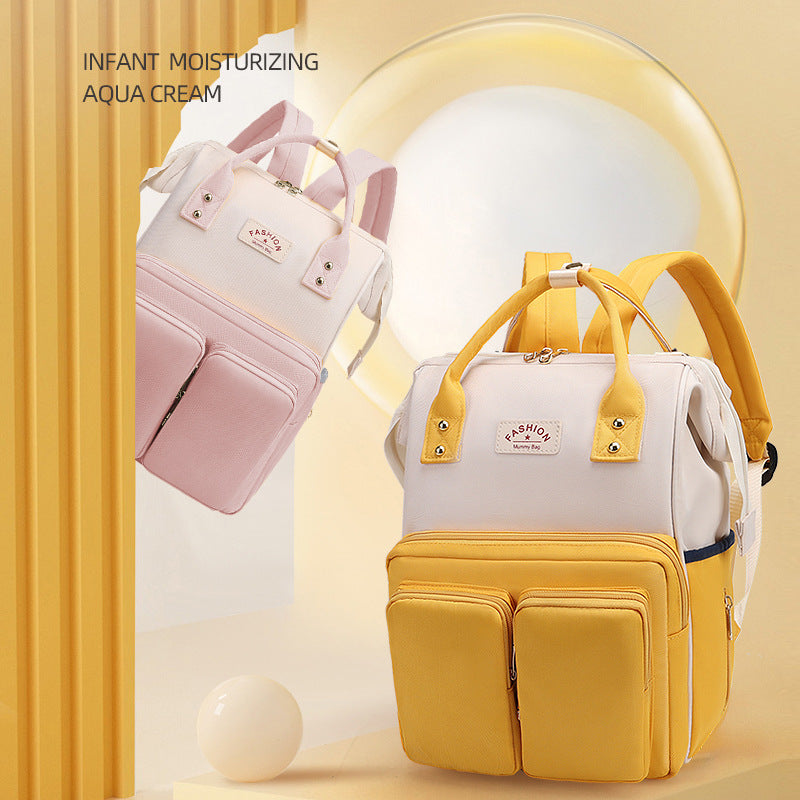 Mummy Double Front Cute Color Matching Bags