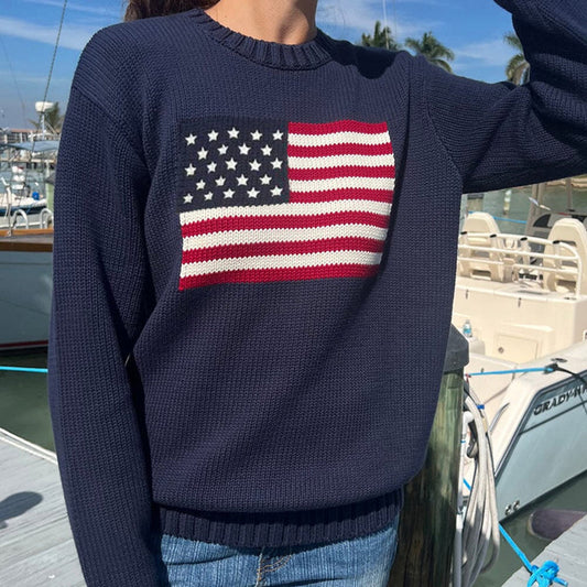 Autumn Elegant British Style Loose Retro Sweaters