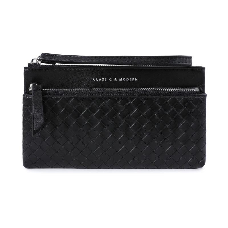 Women's Large Capacity Woven Pattern Retail High Ladies Wallet