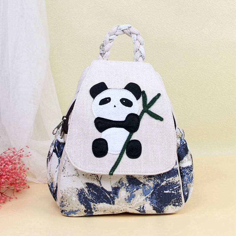 Fresh Simple Fabric Lesser Panda Double Backpacks