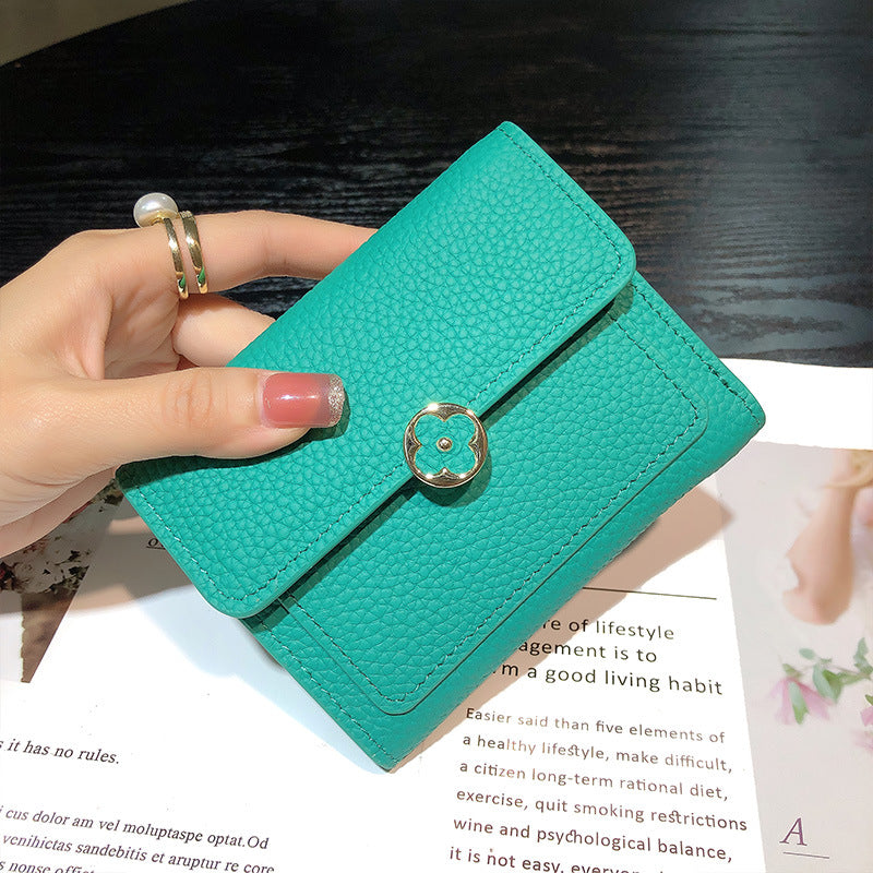 Women's Short Genuine Leather Thin Fashion Certificate Card Holder