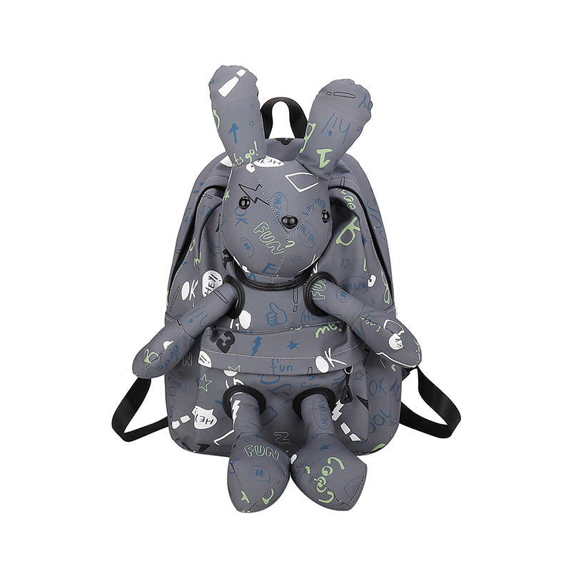 Personality Rabbit Doll Burden Reduction Spine Middle School Students' Schoolbags