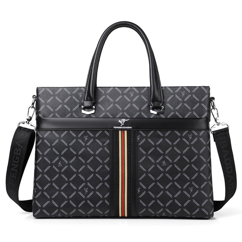 Men's Leather Business Large Capacity Brief Men's Briefcases