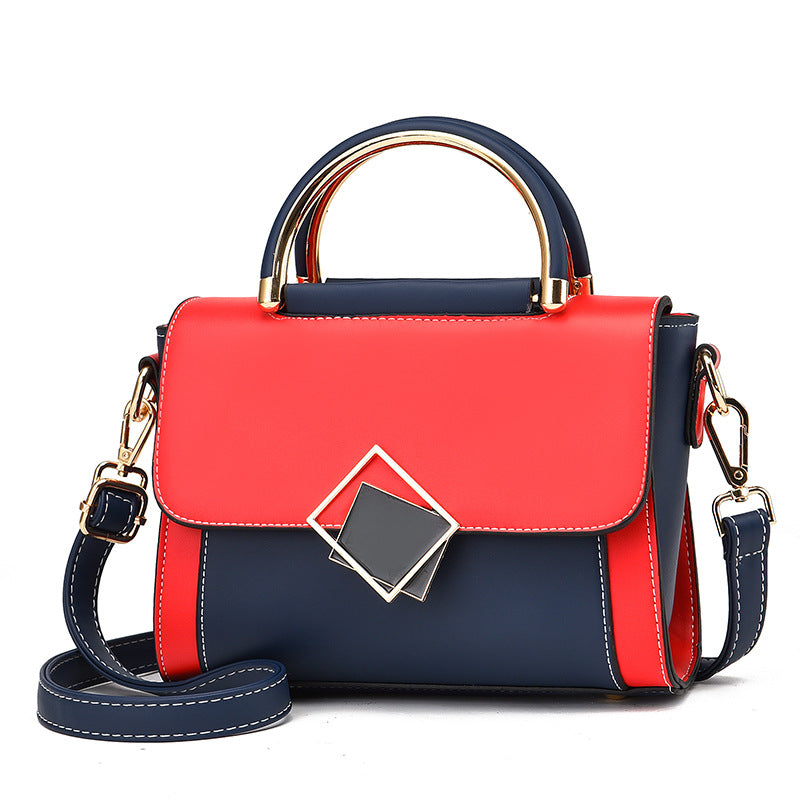 Women's Korean Style Fashion Color Contrast Trendy Small Square Bags