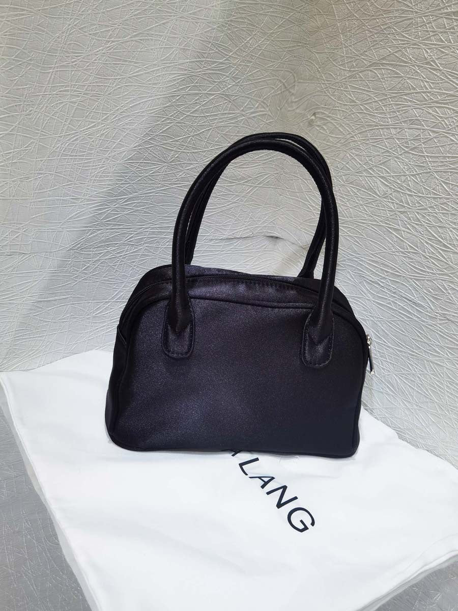 Niche Satin Pink Ballet Style Bowling Handbags