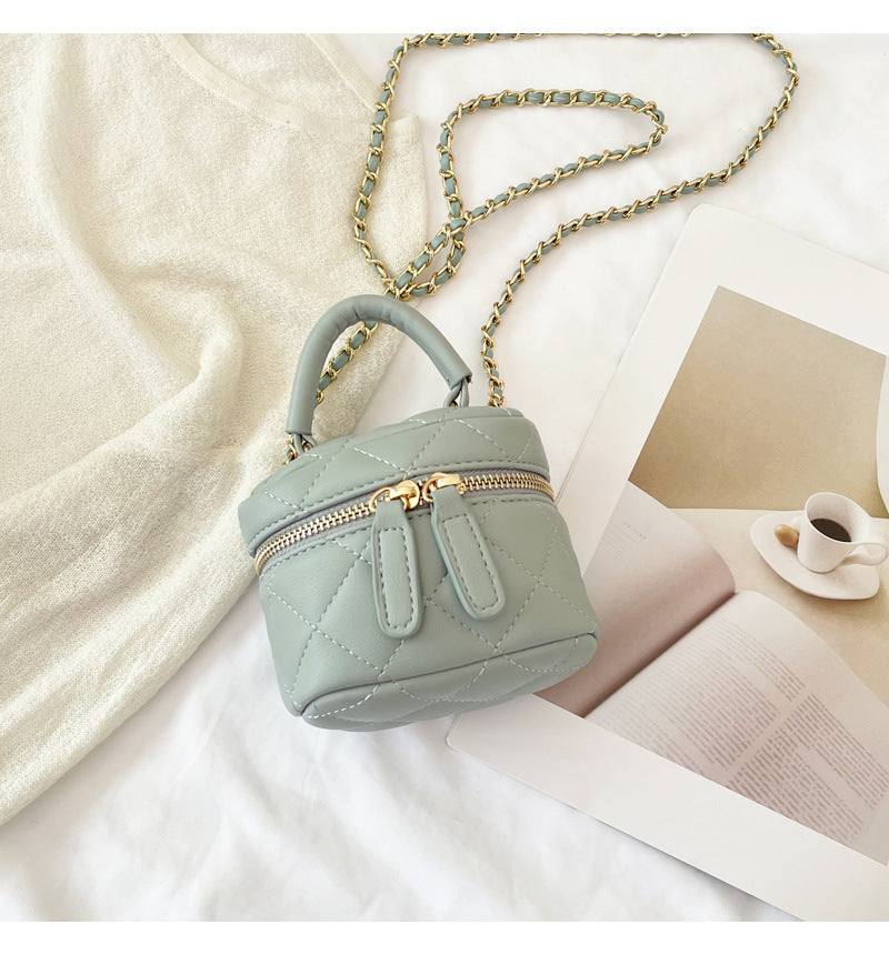 Women's Fashion Chain Box Mini Diamond Quilted Crossbody Bags