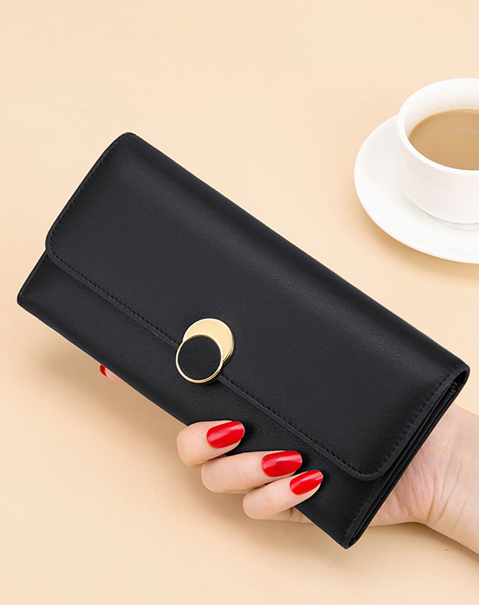 Women's Long Clutch Genuine Leather Document Ladies Wallet