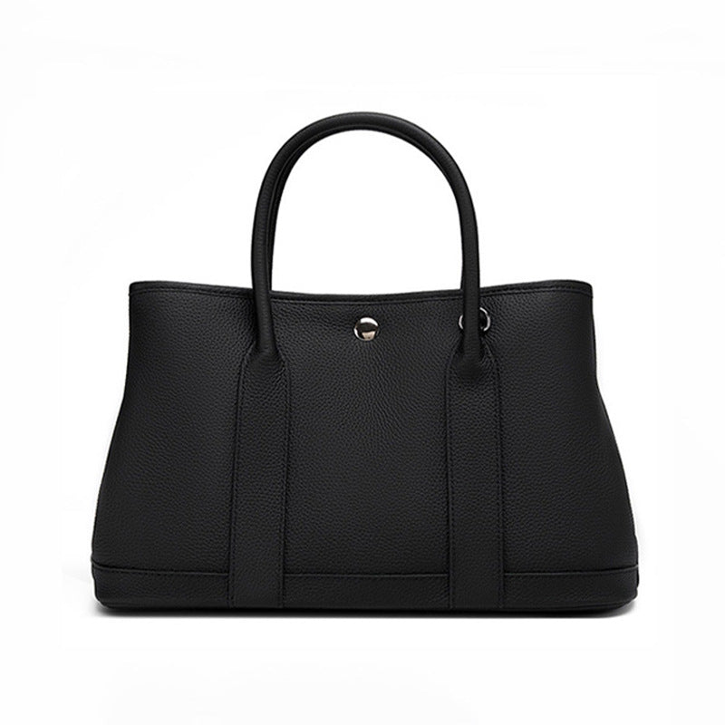 Women's Summer Genuine Leather Niche High Sense Portable Large Tote Bags