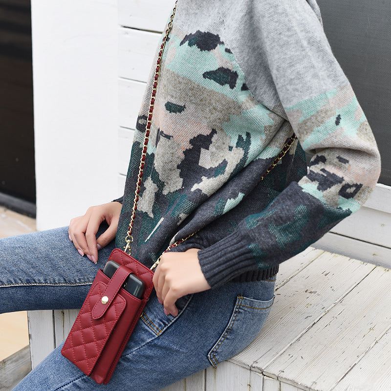 Rhombus Sheepskin Chain Niche Female Korean Shoulder Bags