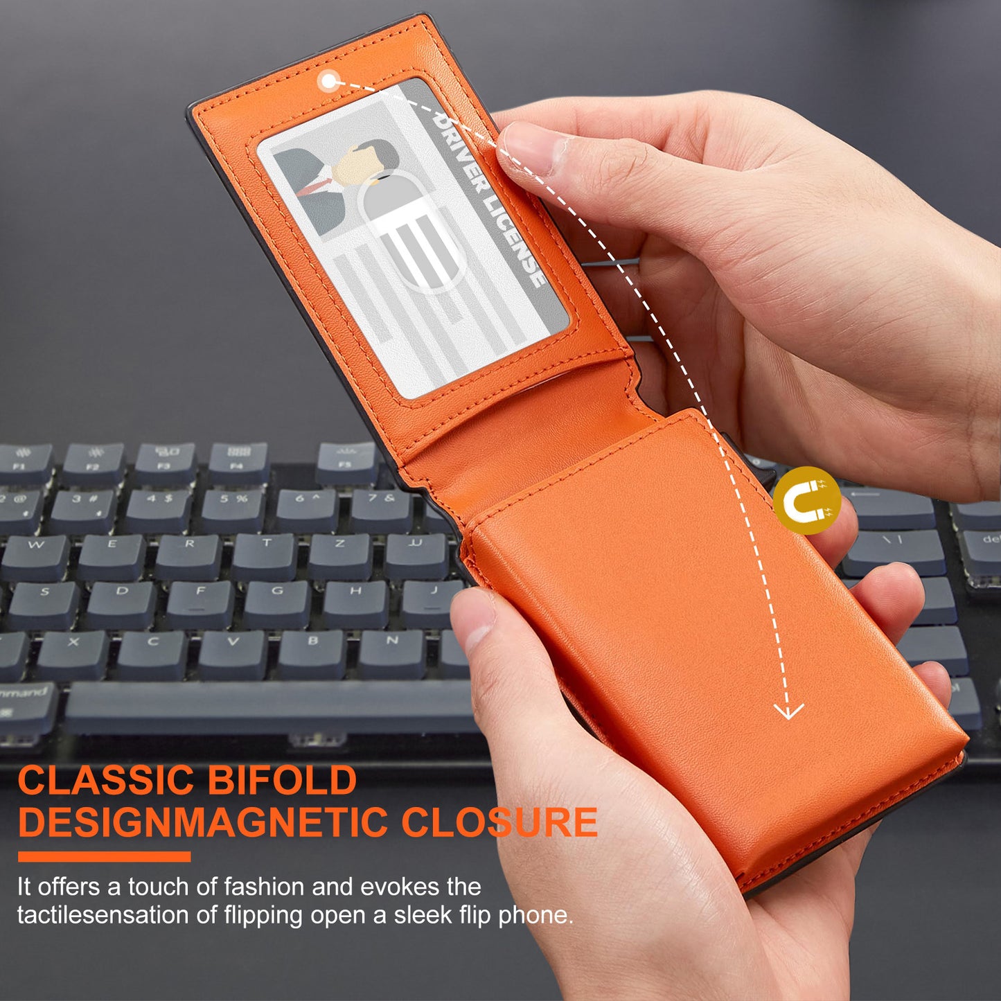 Men's High-grade Aluminum Alloy Clamp Carbon Fiber Card Holder