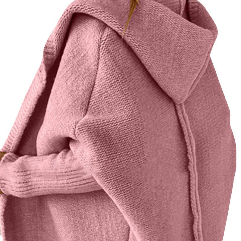 Collar Temperament Commute Bat Sleeved Soft Knitwear