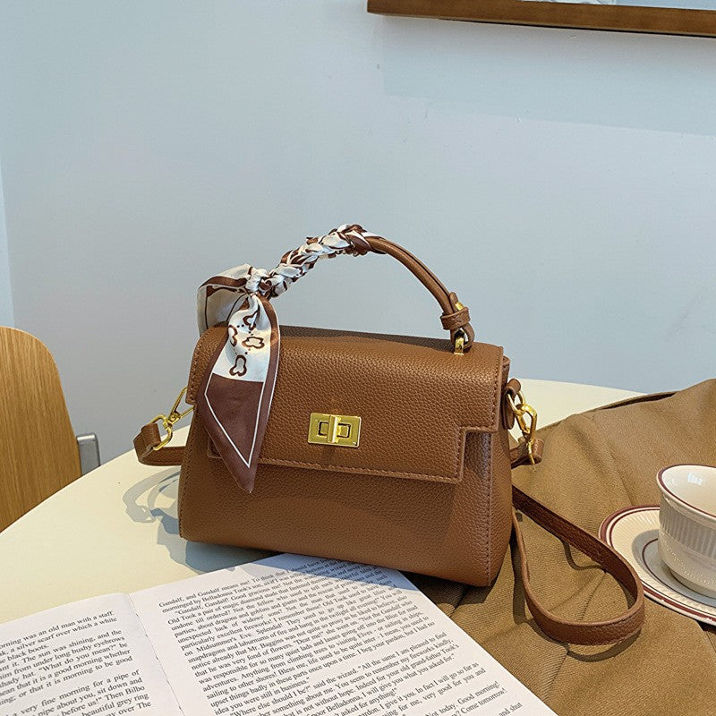 Women's Stylish Soft Leather Fashion Portable Small Square Bags