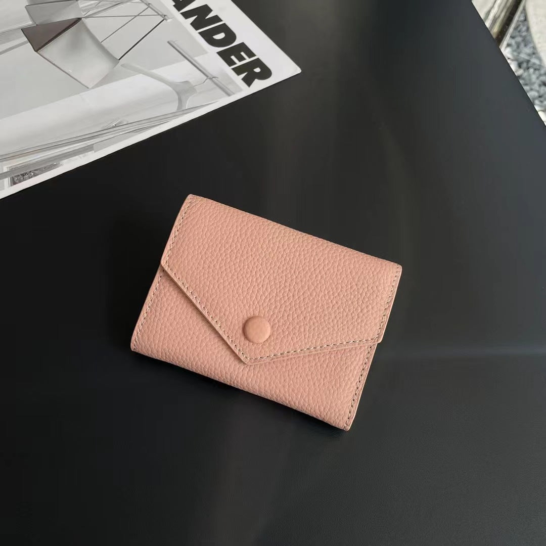 Women's Genuine Leather Short Cowhide Mini Cute Ladies Wallets