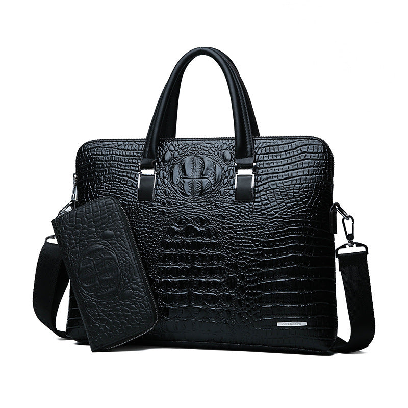 Men's Fashion Business Alligator Print Document Computer Men's Briefcases